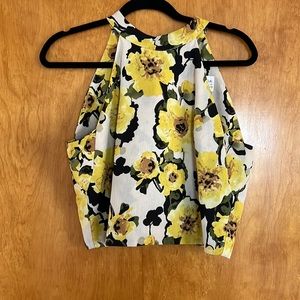 Sunflower midriff crop top